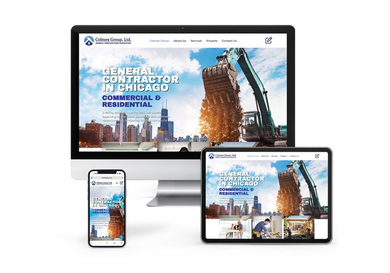 Custom Web Design for Colmex Group, a General Contractor in Chicago