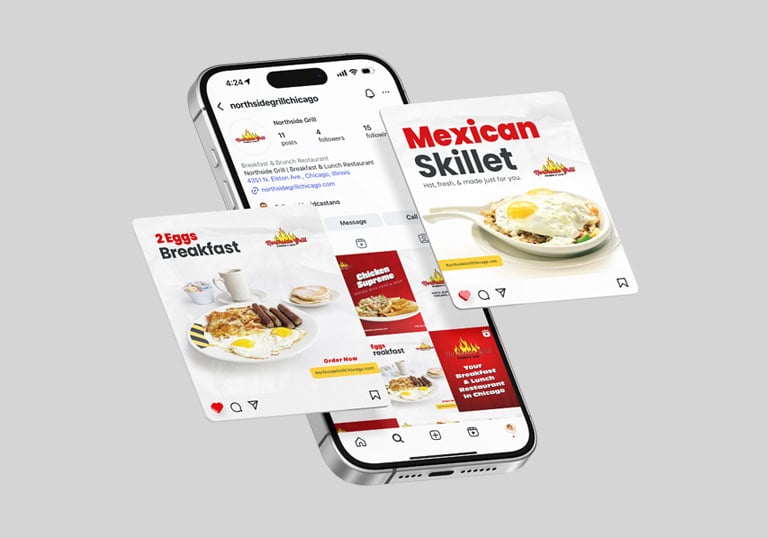 Social Media Management for Northside Grill, a well know Restaurant in Chicago