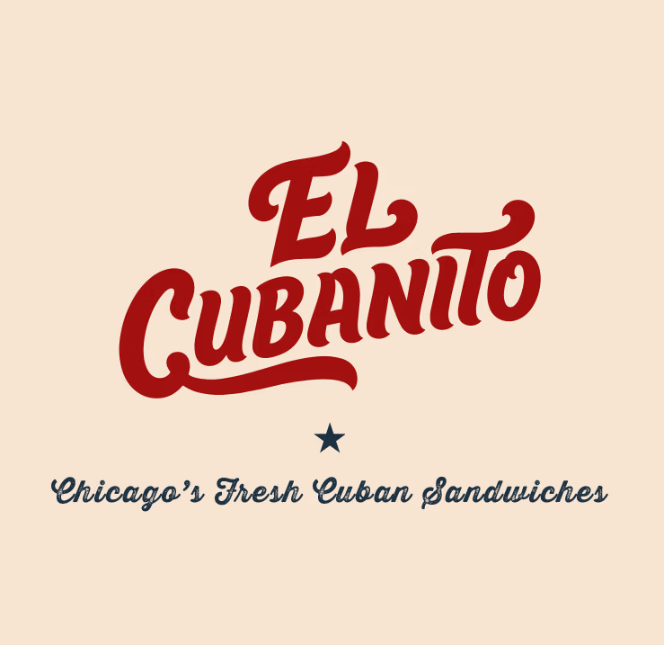 Custom hand-drawn script logo design and typography for El Cubanito restaurant branding project