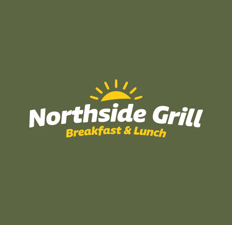 Northside Grill Breakfast & Lunch logo in green and yellow on a green background