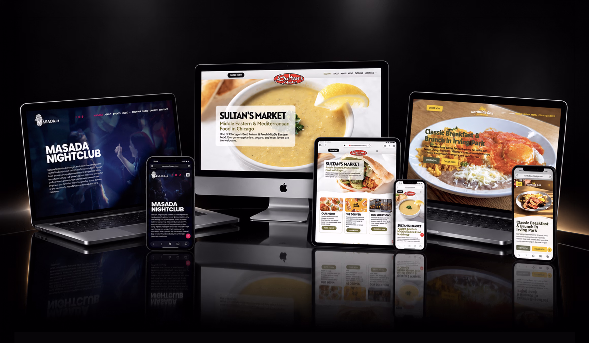 Custom responsive websites designed for Chicago businesses by Alejandro Bedoya.